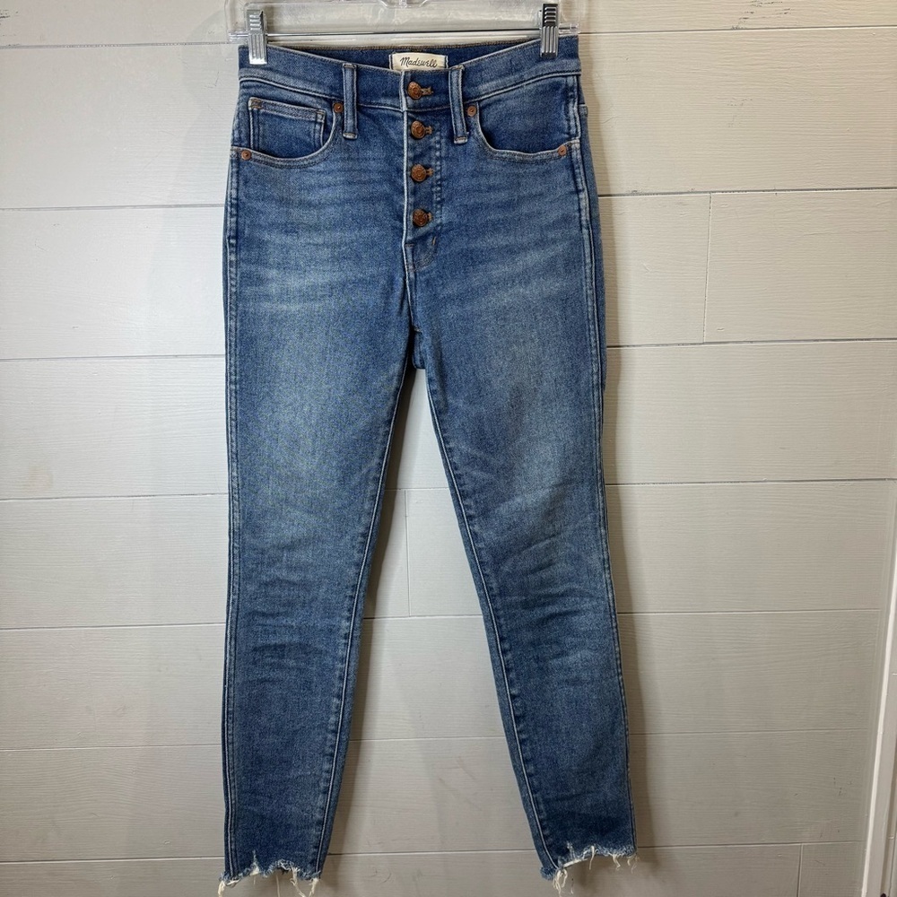 Madewell | 10" High Rise Skinny Jeans With Button Fly Size 25